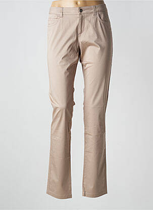 Pantalon slim taille basse taille basse beige LOLA femme