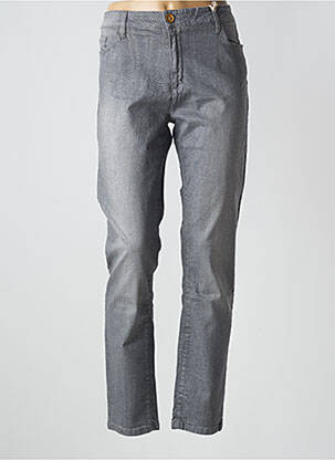 Pantalon slim stretch taille normale gris MAYJUNE femme