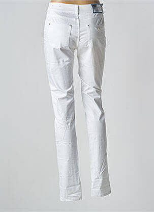 Pantalon slim tissage popeline taille normale blanc ARMANI femme