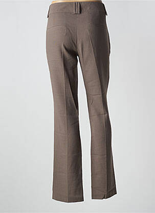 Pantalon droit taille à pinces taille normale marron LOLA femme
