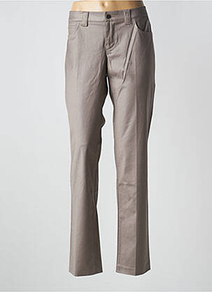 Pantalon slim taille basse taille basse marron LOLA femme
