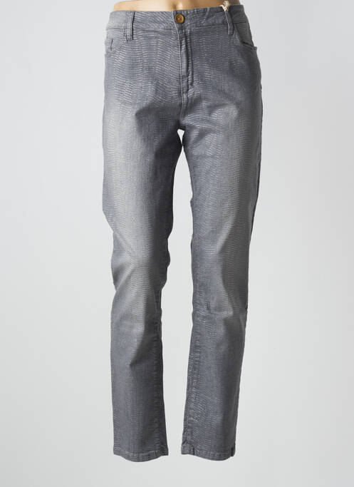 Pantalon slim stretch taille normale gris MAYJUNE femme