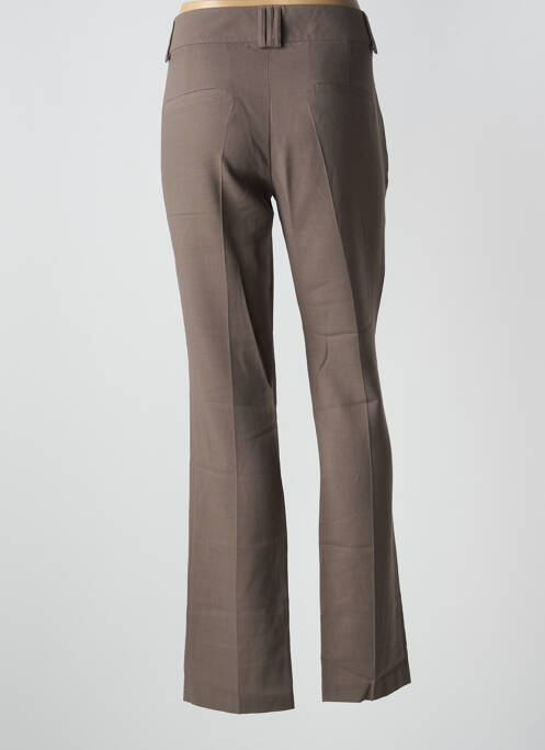Pantalon droit taille à pinces taille normale marron LOLA femme