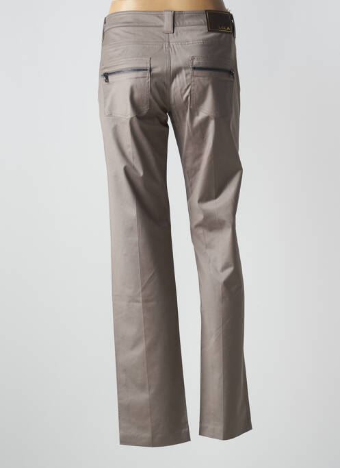 Pantalon slim taille basse taille basse marron LOLA femme