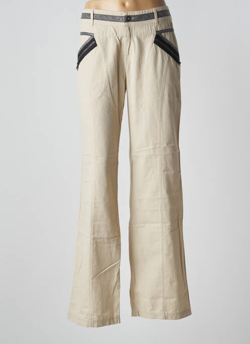 Pantalon droit beige SALT & PEPPER pour femme