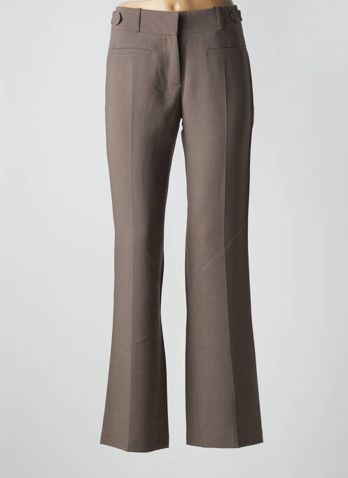 Pantalon droit marron LOLA pour femme