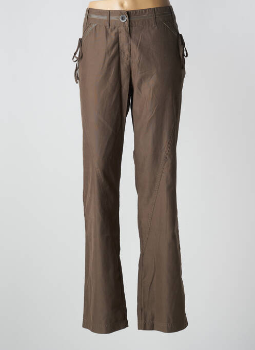 Pantalon droit marron SALT & PEPPER pour femme