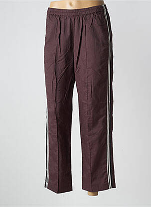 Pantalon droit taille élastique taille normale marron BELLEROSE femme