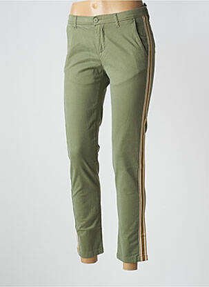Pantalon 7/8 stretch taille normale vert HOD femme