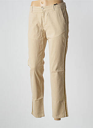 Pantalon 7/8 stretch taille normale beige HOD femme