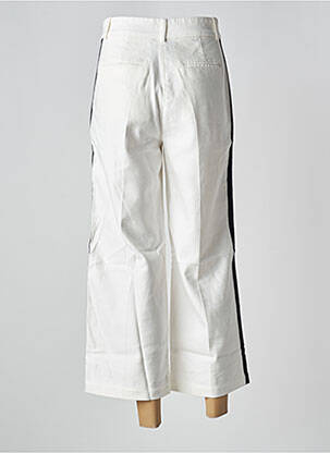 Pantalon chino broderie galons latéraux taille normale blanc BELLEROSE femme