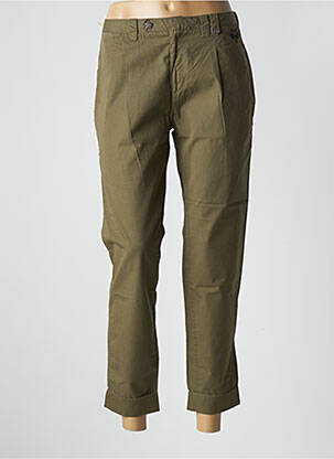Pantalon 7/8 tissage popeline taille normale vert DIESEL femme