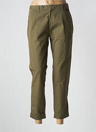 Pantalon 7/8 tissage popeline taille normale vert DIESEL femme