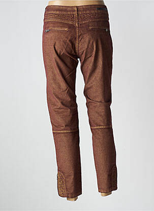 Jeans coupe slim stretch taille normale marron CORLEONE femme