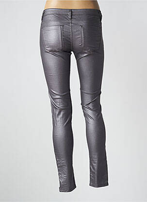 Pantalon slim tissage enduit taille normale gris TEDDY SMITH femme