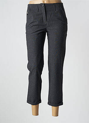 Pantalon 7/8 fermeture zippée sous rabat boutonné taille normale gris IKKS femme