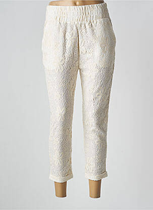 Pantalon 7/8 taille élastique taille normale beige MUSE OF LOVE femme