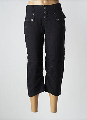 Pantacourt coupe droite taille normale noir ET COMPAGNIE femme