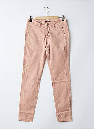 Pantalon chino tissage popeline taille normale rose TRUE NYC femme