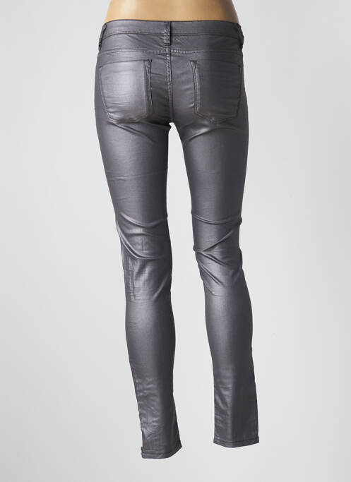 Pantalon slim tissage enduit taille normale gris TEDDY SMITH femme