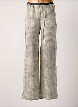 Pantalon droit tissage popeline taille normale gris DIEGA femme