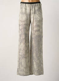 Pantalon droit tissage popeline taille normale gris DIEGA femme