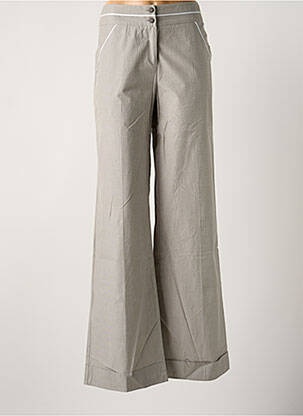 Pantalon droit tissage popeline taille normale gris HELENA SOREL femme