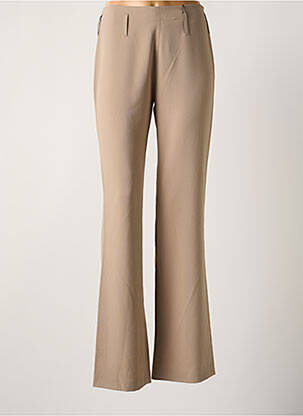 Pantalon droit tissage popeline taille normale gris LOLA femme