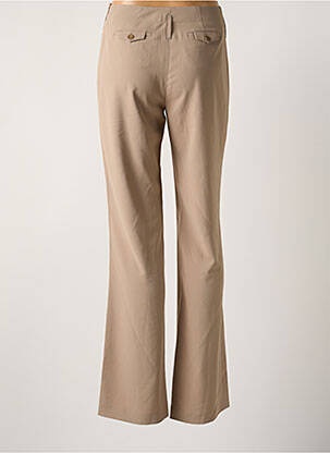 Pantalon droit tissage popeline taille normale gris LOLA femme