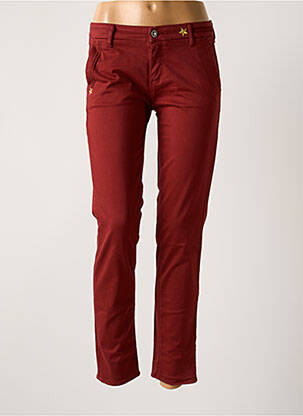 Jeans coupe slim taille normale taille normale rouge FIVE femme