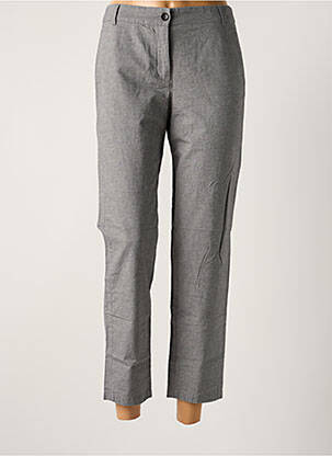 Pantalon chino fermeture zippée sous rabat boutonné taille normale gris HARTFORD femme