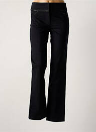 Pantalon droit tissage popeline taille normale noir DIPLODOCUS femme