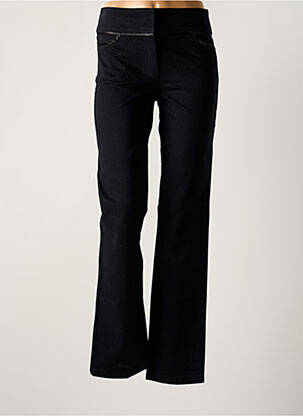 Pantalon droit tissage popeline taille normale noir DIPLODOCUS femme