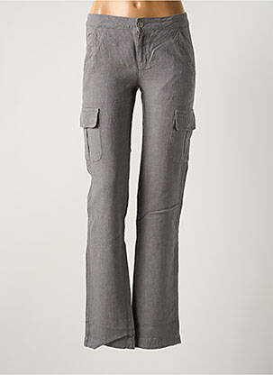 Pantalon cargo coupe droite taille normale gris CORLEONE femme
