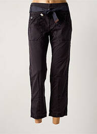 Pantalon droit tissage popeline taille normale violet ONE STEP femme