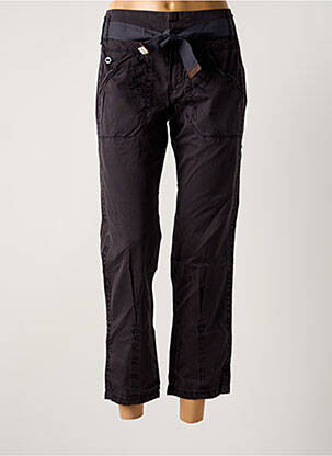 Pantalon droit tissage popeline taille normale violet ONE STEP femme