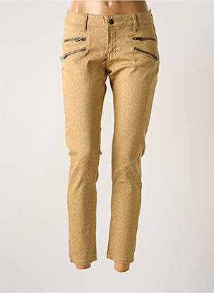 Jeans coupe slim stretch taille normale beige CORLEONE femme