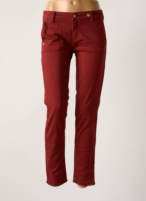 Jeans coupe slim taille normale taille normale rouge FIVE femme