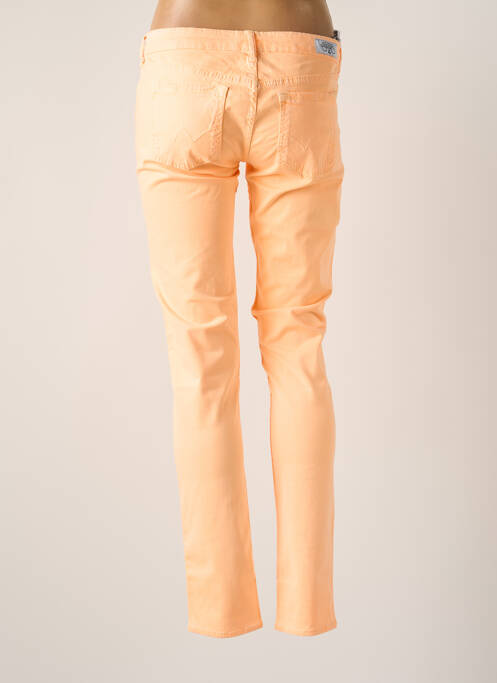 Jeans coupe slim orange LE TEMPS DES CERISES pour femme