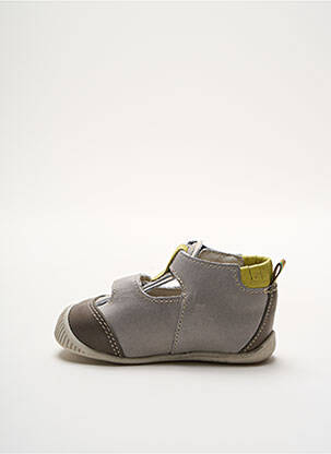 Sandales/nu pieds tissage satiné bout rond gris BABYBOTTE garçon