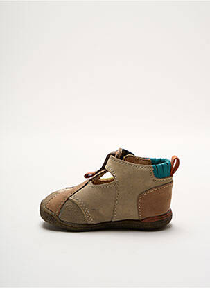 Bottillons nubuck bout rond beige BABYBOTTE garçon