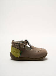 Sandales/nu pieds nubuck bout rond vert KICKERS garcon
