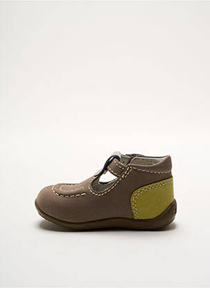 Sandales/nu pieds nubuck bout rond vert KICKERS garçon