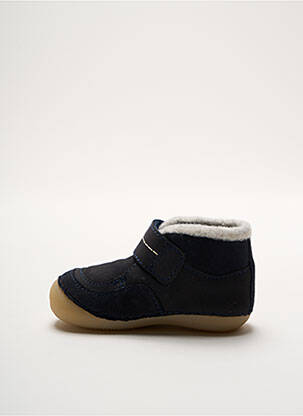 Bottillons fermeture scratch bout rond bleu KICKERS enfant