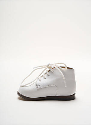 Bottillons fermeture lacets chiquet blanc CLOTAIRE fille