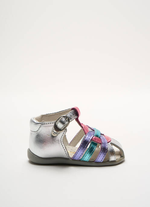 Sandales/nu pieds matière lisse bout rond argent BABYBOTTE fille