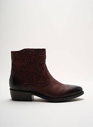 Bottines/boots matière lisse talon de 4 à 6cm violet INUOVO femme