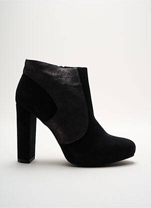 Bottines/boots nubuck talon haut de 10cm et plus noir UNISA femme