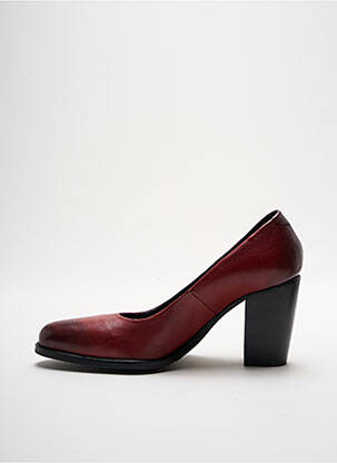 Escarpins tissage satiné talon de 7 à 9cm rouge ADIGE femme