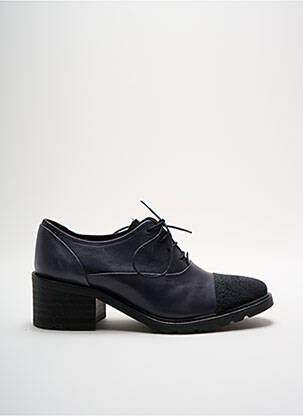 Derbies tissage satiné talon de 4 à 6cm noir MINKA DESIGN femme